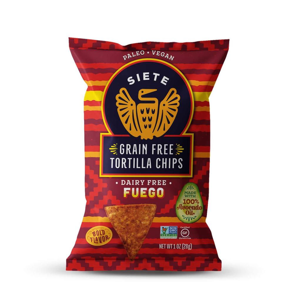 image:imageSiete Grain Free Tortilla Chips  Gluten Free Chips  Paleo amp Vegan Snacks  Non GMO  Sea Salt 5 Ounce Pack of 12Fuego
