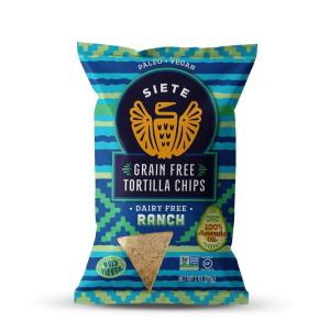 Siete Grain Free Tortilla Chips | Gluten Free Chips | Paleo & Vegan Snacks | Non GMO | Sea Salt, 5 Ounce (Pack of 12)(Ranch)