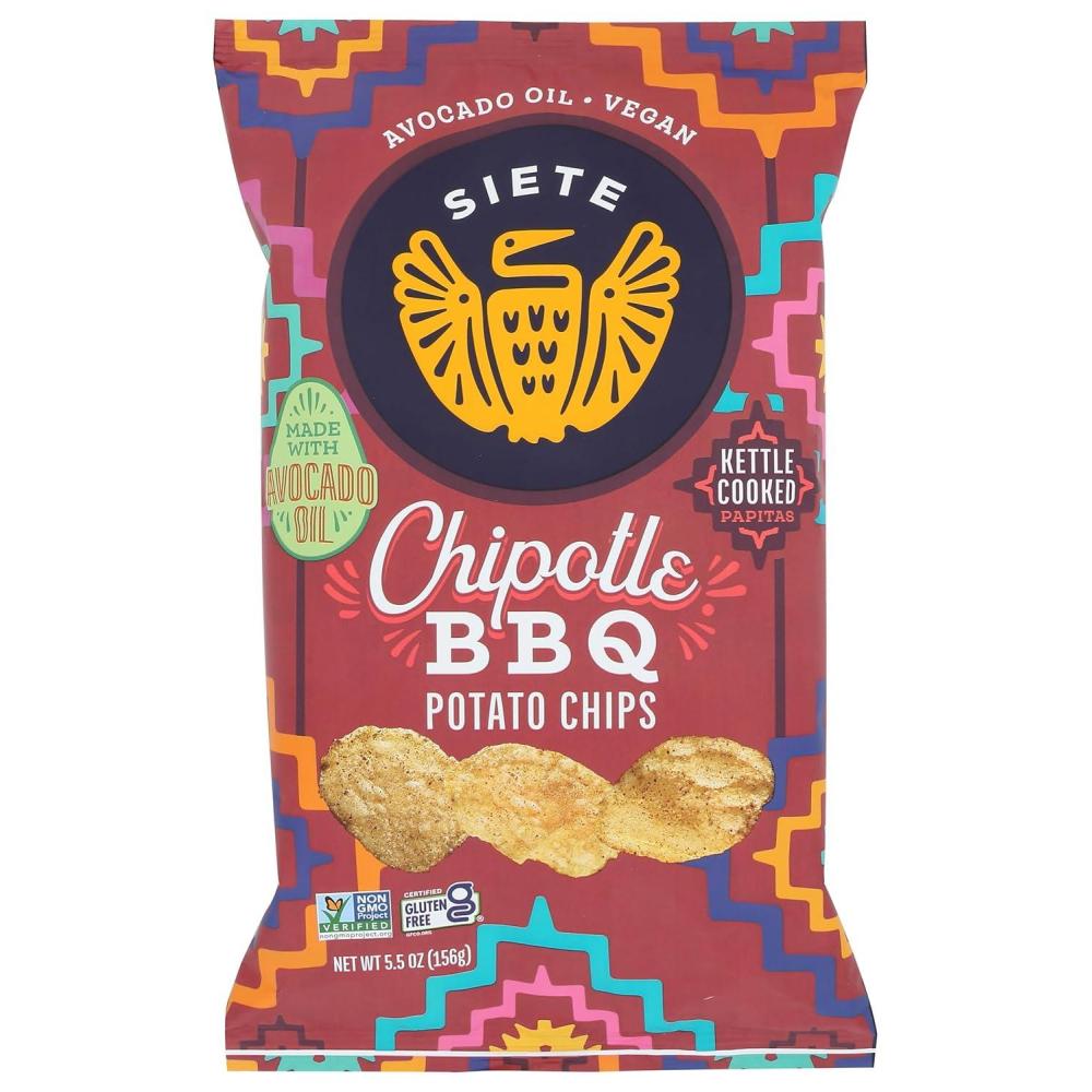 image:imageSiete Grain Free Potato Chips  Kettle Cooked  Gluten Free Chips  Vegan Snacks  Non GMO  Chipotle BBQ 55 Ounce Pack of 6Chipotle bbq