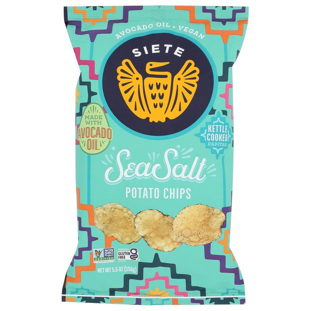 image:imageSiete Grain Free Potato Chips  Kettle Cooked  Gluten Free Chips  Vegan Snacks  Non GMO  Chipotle BBQ 55 Ounce Pack of 6Sea Salt