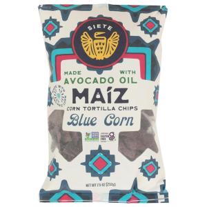 Siete Chips Trtla Blue Crn, 7.5 oz