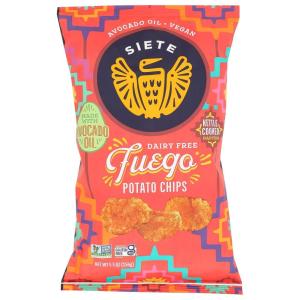 Siete Grain Free Potato Chips – Kettle Cooked | Gluten Free Chips | Vegan Snacks | Non GMO | Chipotle BBQ, 5.5 Ounce (Pack of 6)(Fuego)