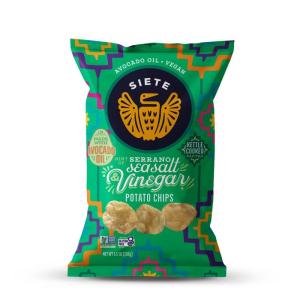 Siete Grain Free Potato Chips – Kettle Cooked | Gluten Free Chips | Vegan Snacks | Non GMO | Chipotle BBQ, 5.5 Ounce (Pack of 6)(Sea Salt & Vinegar)