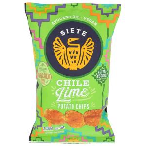Siete Grain Free Potato Chips – Kettle Cooked | Gluten Free Chips | Vegan Snacks | Non GMO | Chipotle BBQ, 5.5 Ounce (Pack of 6)(Tomato)