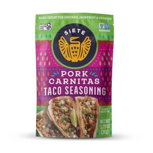Siete Spicy Taco Seasoning Mix | Gluten Free | Vegan | Paleo | Preservative Free | Whole 30 Approved (6 Packets) 42 Servings(Carnitas  6 Pack)