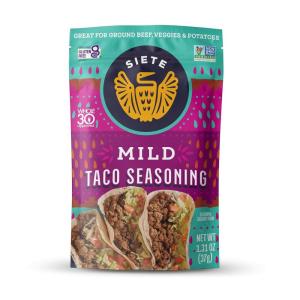 Siete Spicy Taco Seasoning Mix | Gluten Free | Vegan | Paleo | Preservative Free | Whole 30 Approved (6 Packets) 42 Servings(Mild  6 Pack)